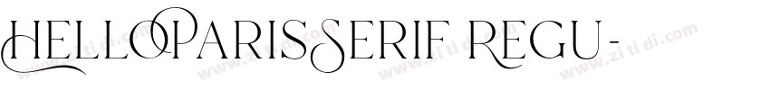 HelloParisSerif Regu字体转换